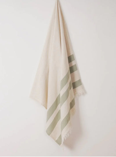 Faralya Linen Towel Green Tea Home on Darley Mona Vale