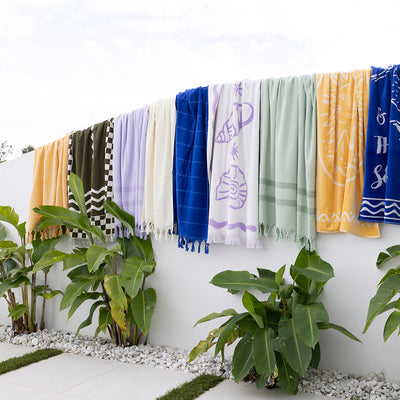 Sophia Beach Towel - Azure Stripe