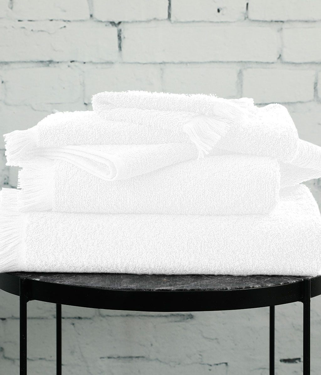 Portuguese Cotton Tusca Towels - White