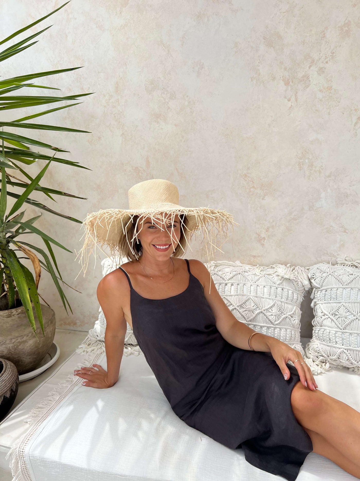 Charcoal French Linen Slip Dress Home On Darley Mona Vale