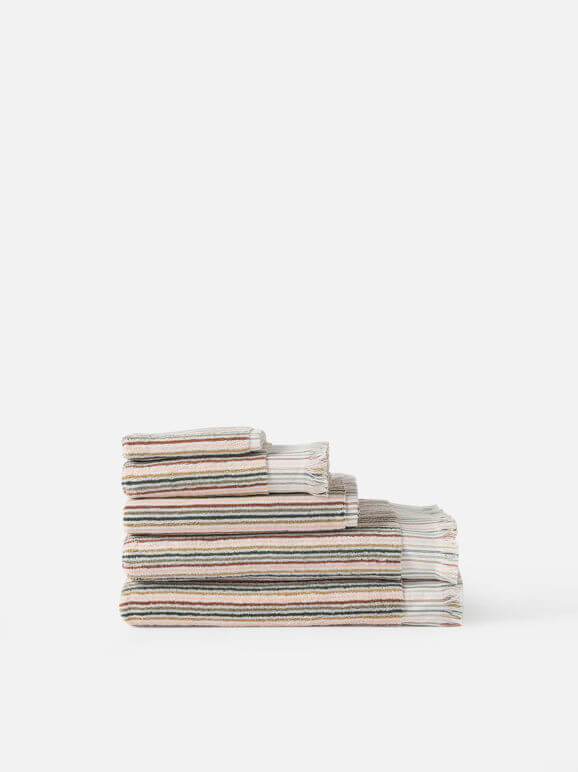 CITTA Alice Organic Cotton Bath Range - Moss/Multi Home On Darley Homewares Mona Vale