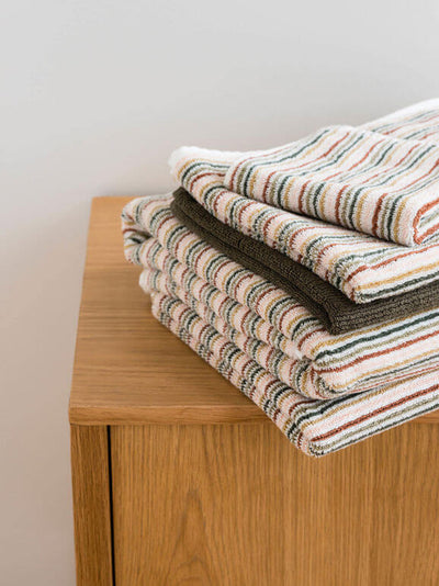 CITTA Alice Organic Cotton Bath Range - Moss/Multi Home On Darley Homewares Mona Vale