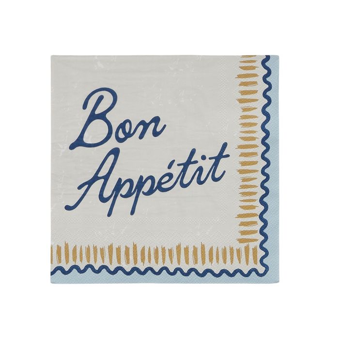 Appetit Blue Napkins 20 pack 3PLY Home On Darley Mona Vale