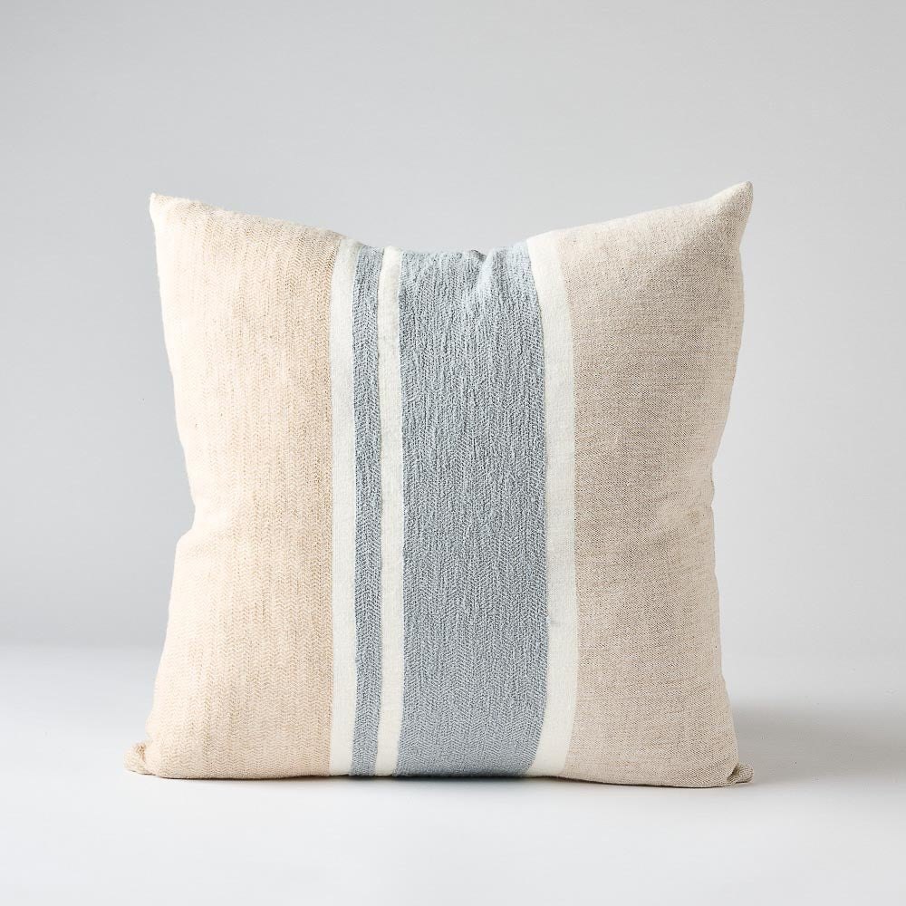 Magnus Linen Cushion Natural/Blue Home on Darley Mona Vale 