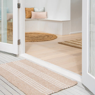 Franklin Natural/White Indoor/Outdoor Rugs-PRE ORDER Home on Darley