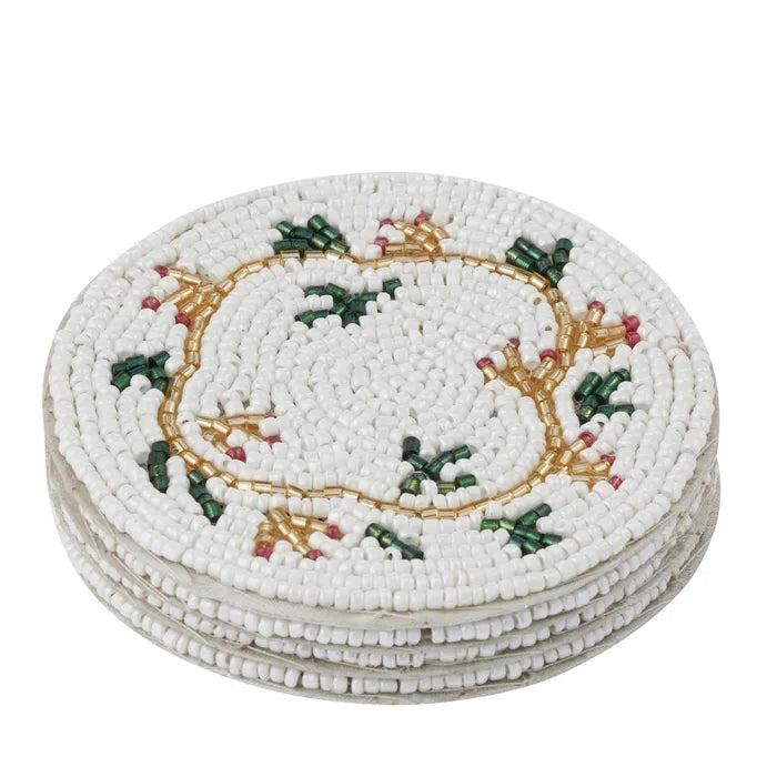 Set4 Glass/Acrylic Beaded Coaster Home on Darley Mona Vale