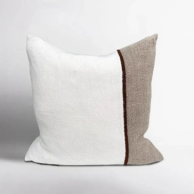 Bella Linen Cushion Off White/Natural/Chocolate Home on Darley Mona Vale