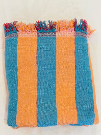 Turkish Towel Col06 Pink/Crimson Stripe Home on Darley 