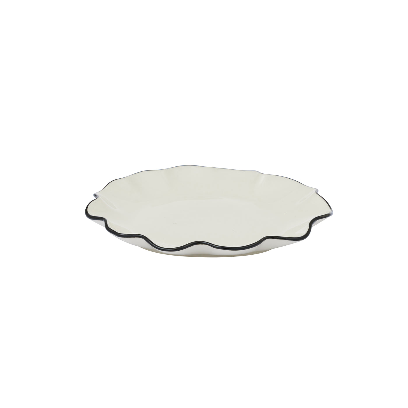 Winslow Ceramic Plate - Ivory/Black - 19cm Home on Darley Mona Vale