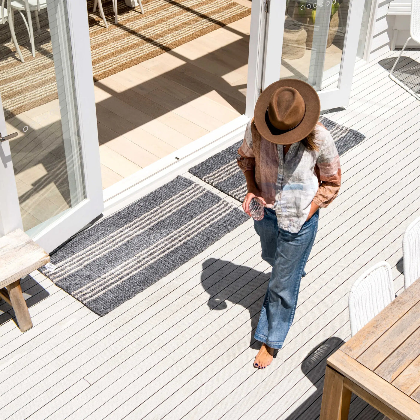 Cornell Slate/Natural Indoor/Outdoor Rugs-Home on Darley Mona Vale
