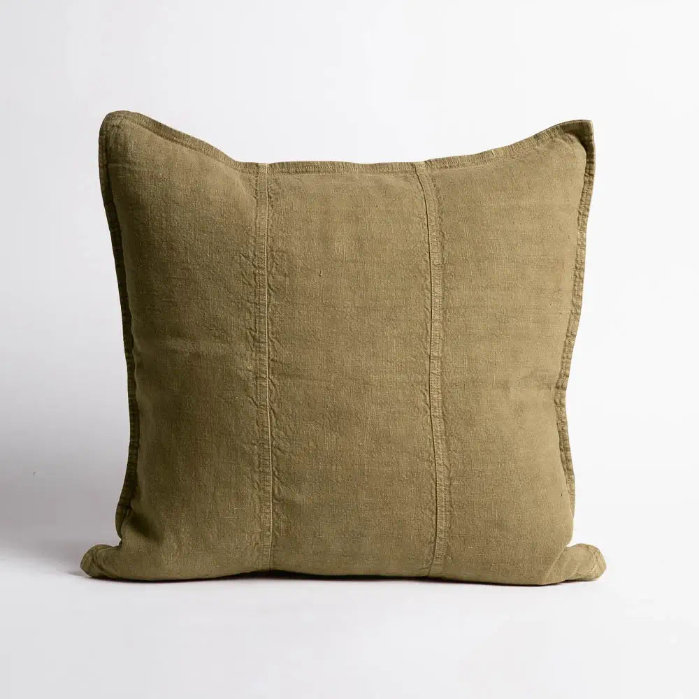 Luca Linen Cushion - Olive Home on Darley Mona Vale