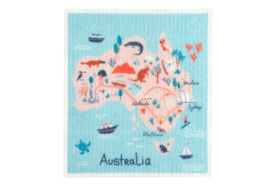 Sponge Cloth Australia Map 100% Compostable Home on Darley Mona Vale 