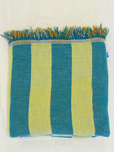 Turkish Towel Col04 Blue/Tobacco Stripe Home on Darley 