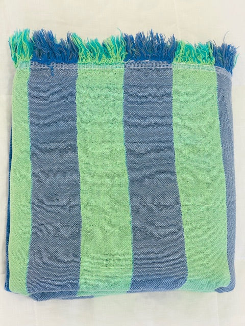 Turkish Towel Col05 Blue/Aqua Stripe Home on Darley Mona Vale