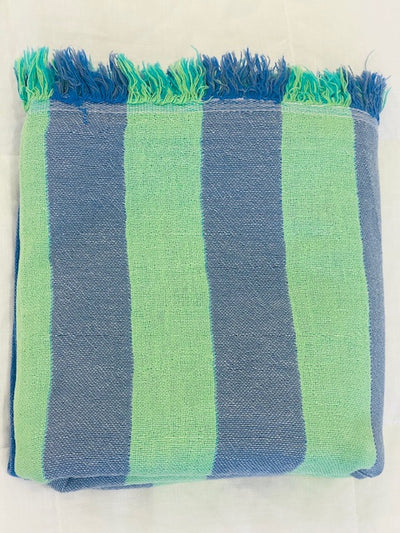 Turkish Towel Col05 Blue/Aqua Stripe Home on Darley Mona Vale