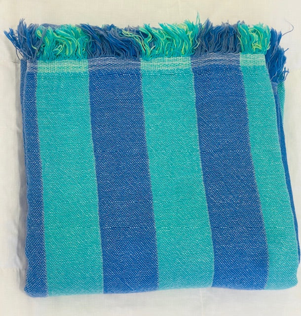 Turkish Towel Col05 Blue/Aqua Stripe Home on Darley Mona Vale