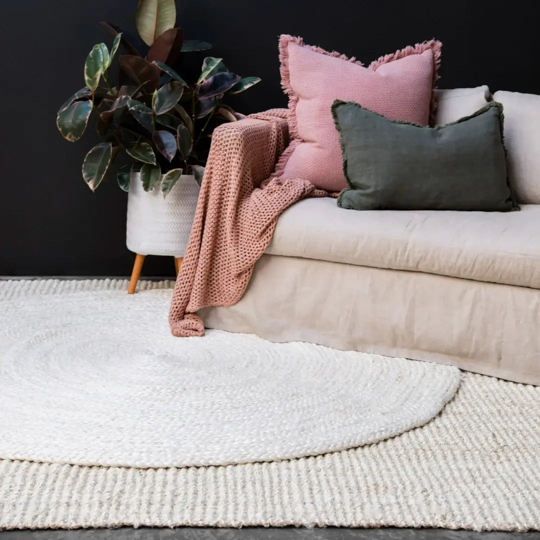 Vincent White Wash Jute Rugs-PRE ORDER Home on Darley Mona Vale