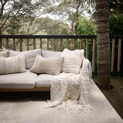 Wabi Cushion-recycled linen Home on Darley Mona Vale