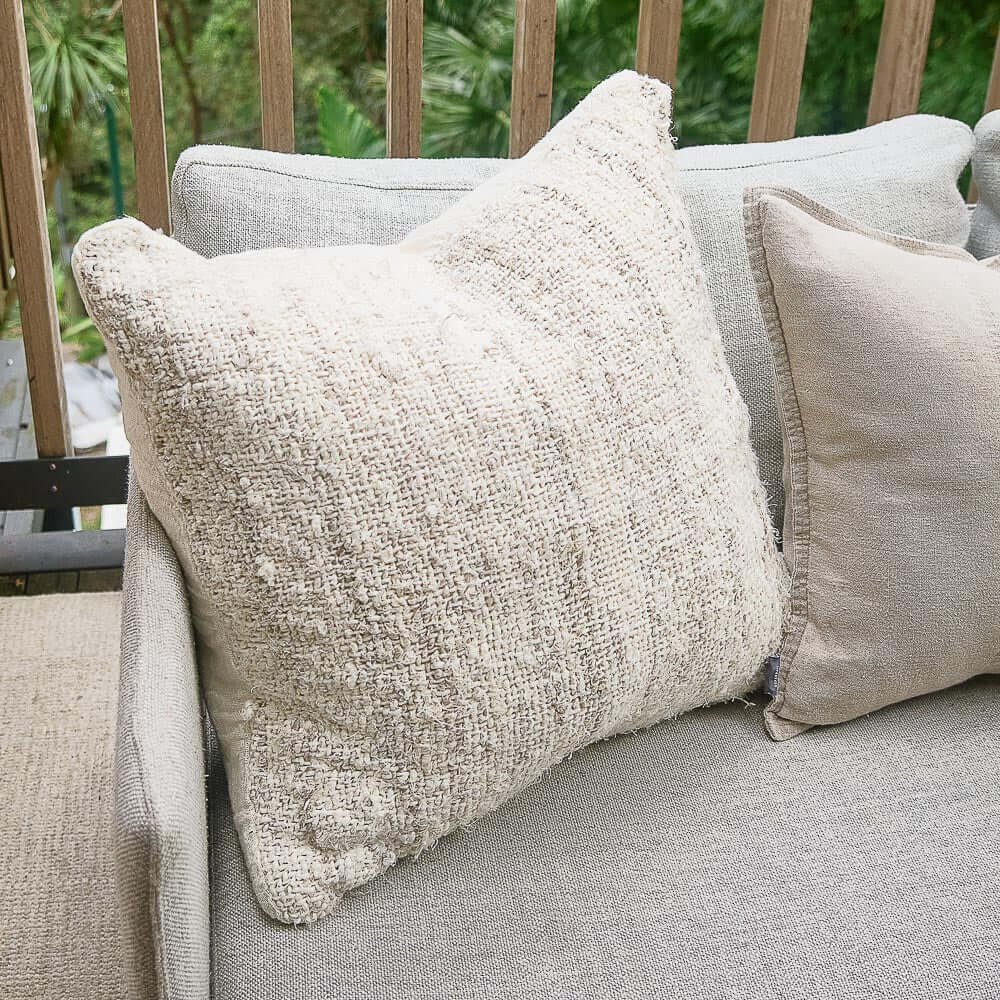 Wabi Cushion-recycled linen Home on Darley Mona Vale