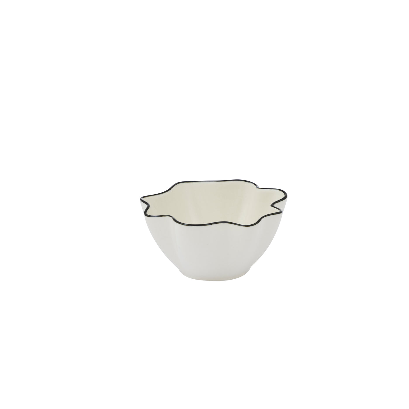 Winslow Ceramic Bowl - Ivory/Black - 10cm Home on Darley Mona Vale