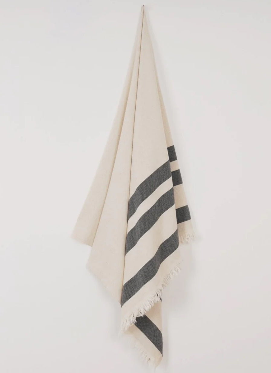 Faralya Linen Towel Black Home On Darley Mona Vale 