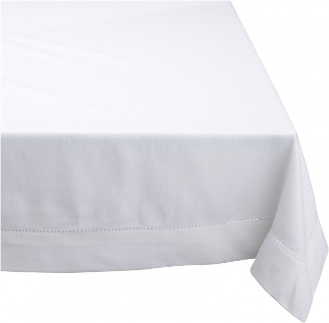 Home On Darley Mona Vale Hemstitch Table Cloth White