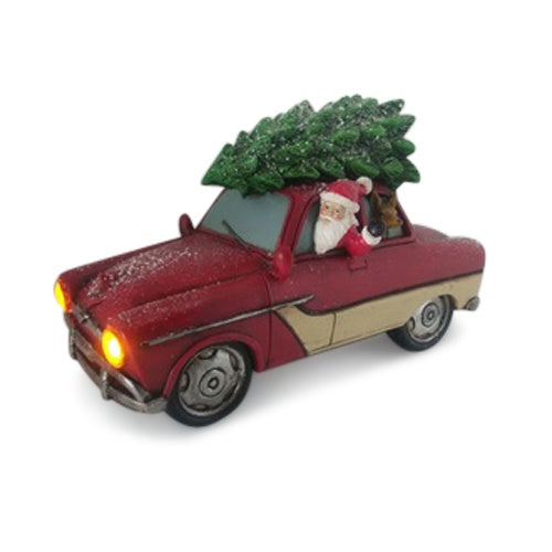 LED Santa Car with Lights