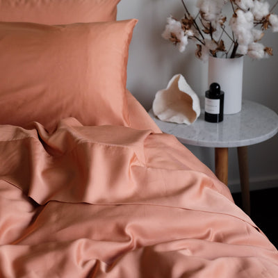 Rust Organic Bamboo Quilt Cover Set