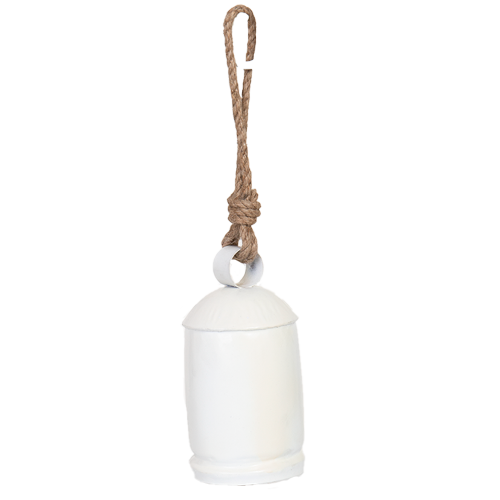 White Gloss Bell-Large Jute Hanger