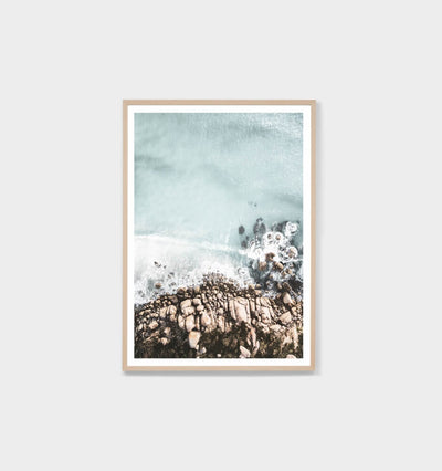 Blue Water Swell Framed Print (Portrait or Landscape)