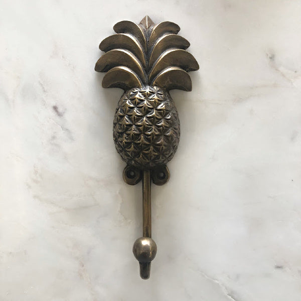 Home On Darley Brass Pineapple Wall Hooks