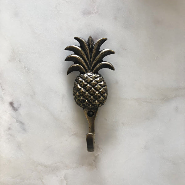 Home On Darley Brass Pineapple Wall Hooks