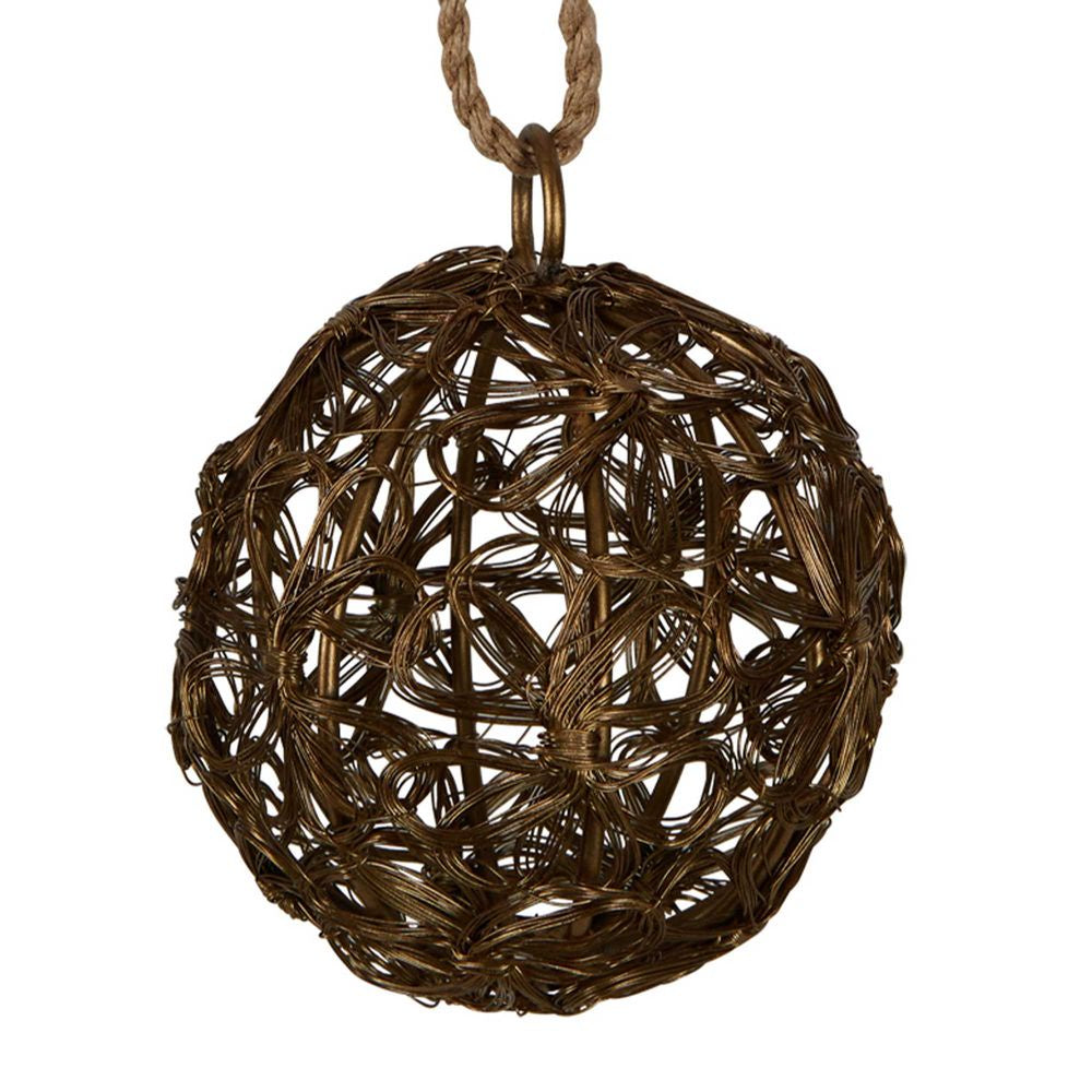 Daisy Gold Wire Hanging Ball