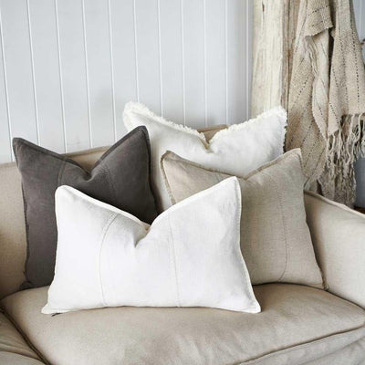 Luca Linen Cushion White - Home On Darley Mona Vale