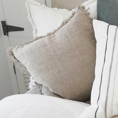 Eadie Bedouin Linen Cushion - Natural - Home On Darley Mona Vale