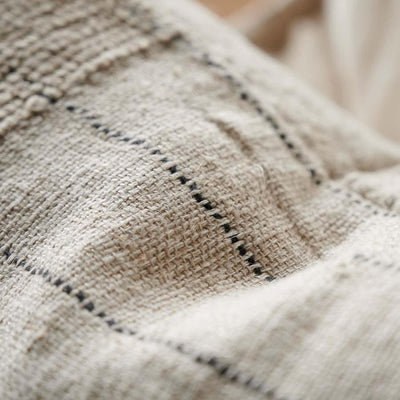 Eadie Mayla Linen Cushion Natural/Black - Home On Darley Mona Vale