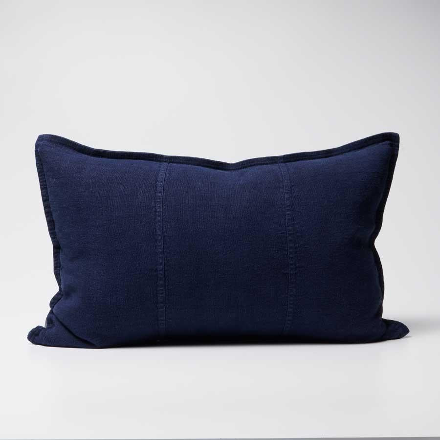 Luca Linen Cushion Navy - Home On Darley Mona Vale