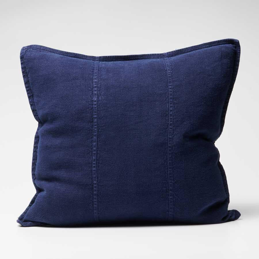 Luca Linen Cushion Navy - Home On Darley Mona Vale