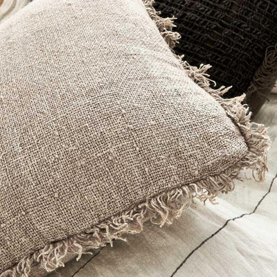 Eadie Bedouin Linen Cushion - Natural - Home On Darley Mona Vale