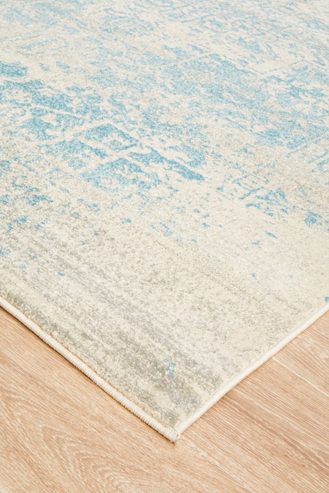 Evoke White/Blue Rug - Pre Order