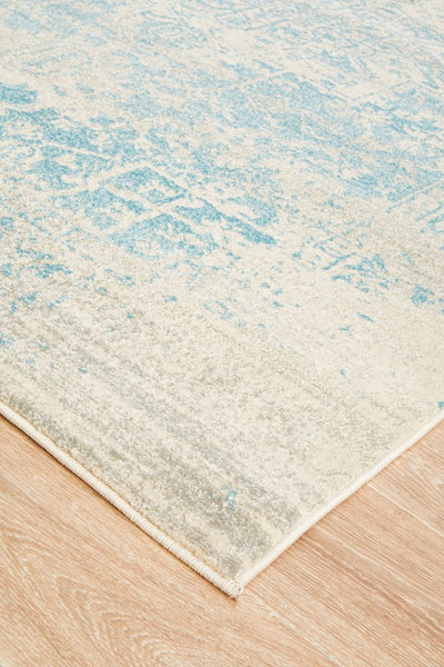 Evoke White/Blue Rug - Pre Order