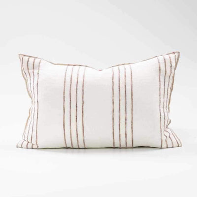Rock Pool Linen Cushion White Linen/Organic Stripe - Home On Darley Mona Vale