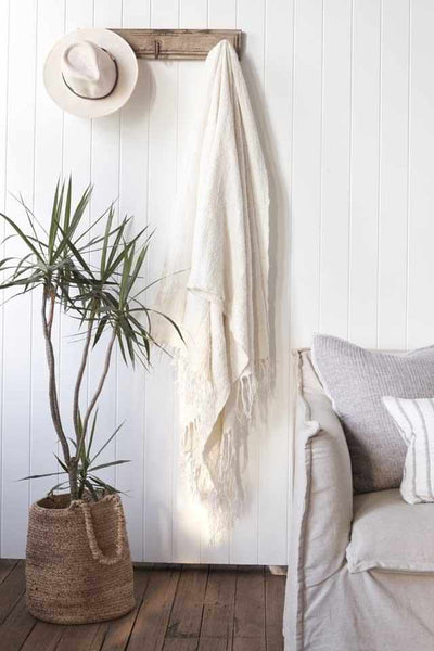 Bedouin oversized throw 200 x 140 Ivory Home On Darley Mona Vale