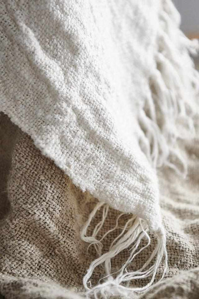 Bedouin oversized throw 200 x 140 Ivory Home On Darley Mona Vale