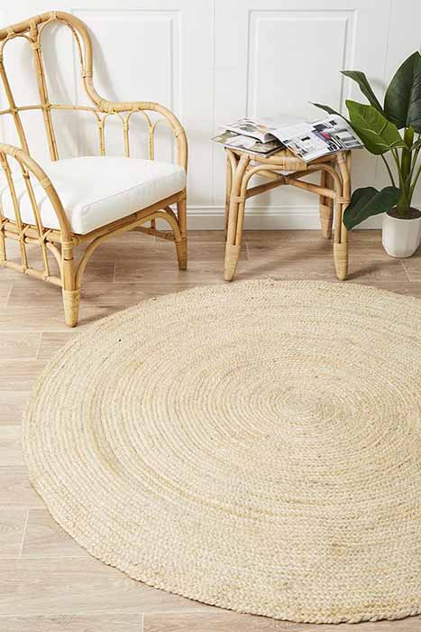 Jute Bleach Round Rug - Pre Order