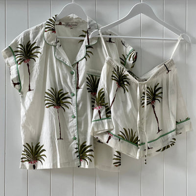 Palm Tree Short PJ Set