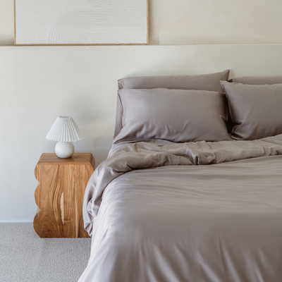 Steel Organic Bamboo Quilt Cover Set