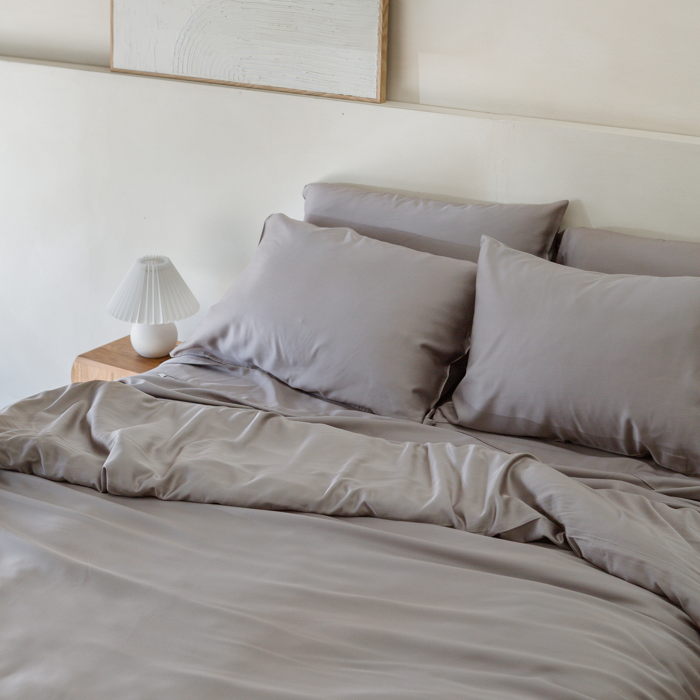 Steel Organic Bamboo Quilt Cover Set