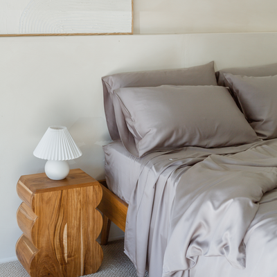 Steel Organic Bamboo Quilt Cover Set