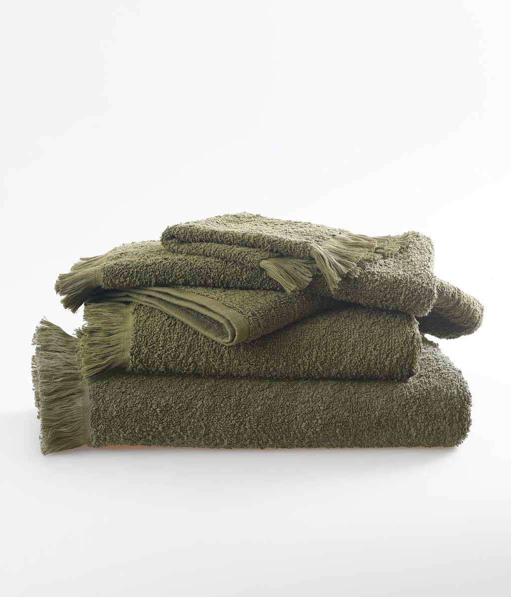 Portuguese Cotton Tusca Towels - Lichen